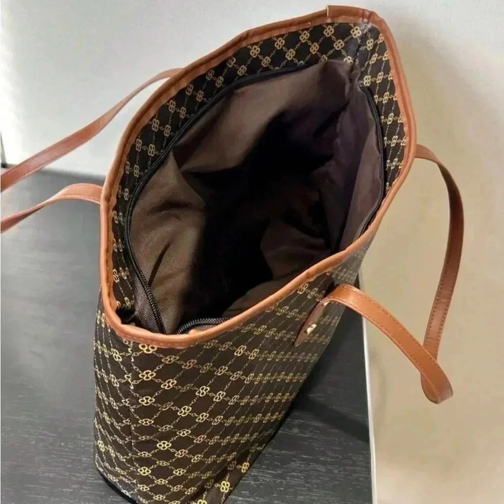⚠️Clearance Large Brown Patterned Casual Shoulder Tote Bag - Picture 7 of 7